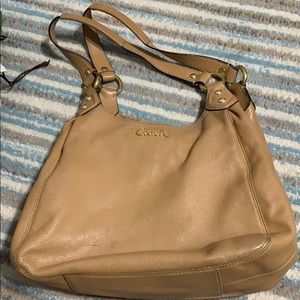 Tan coach purse